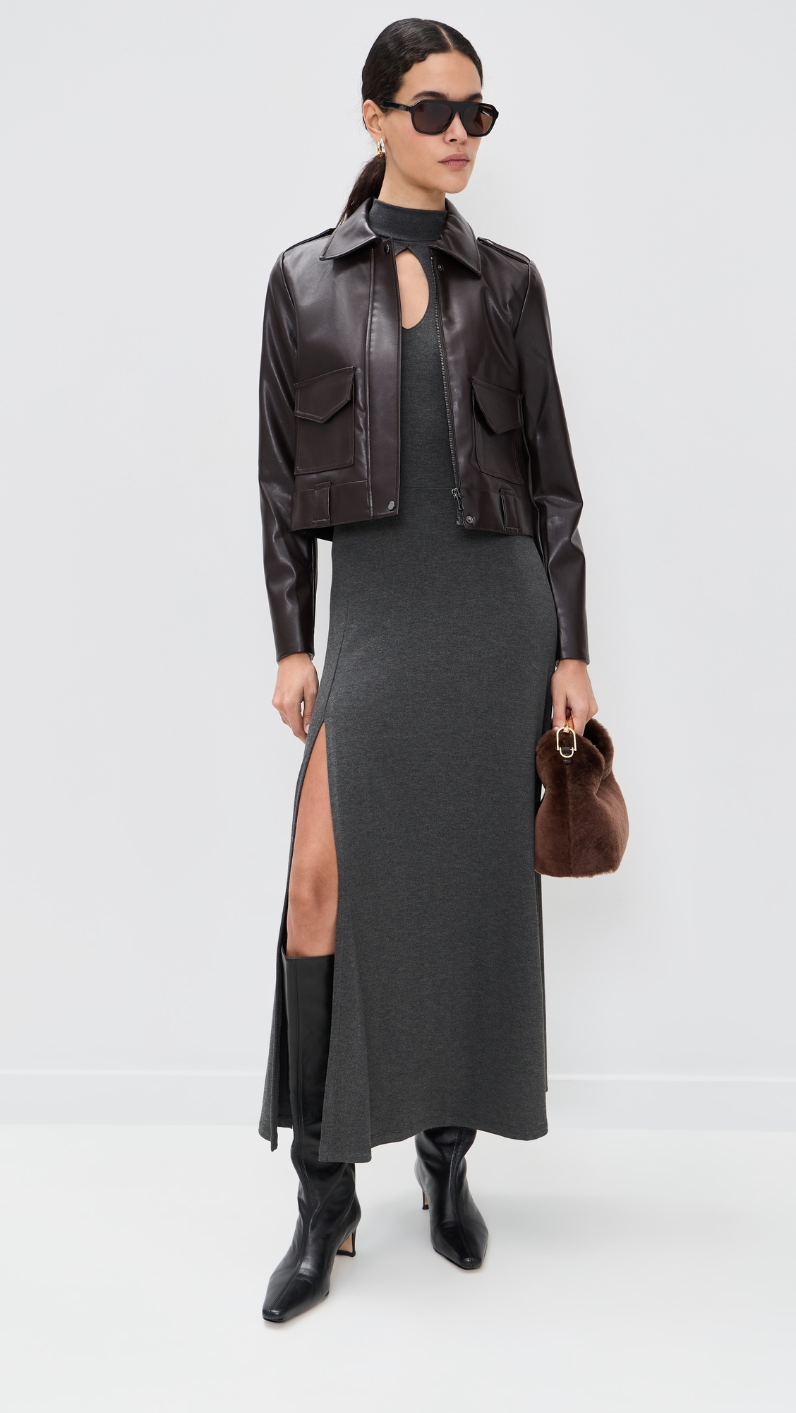 Ashley Ponte Dress Cognac