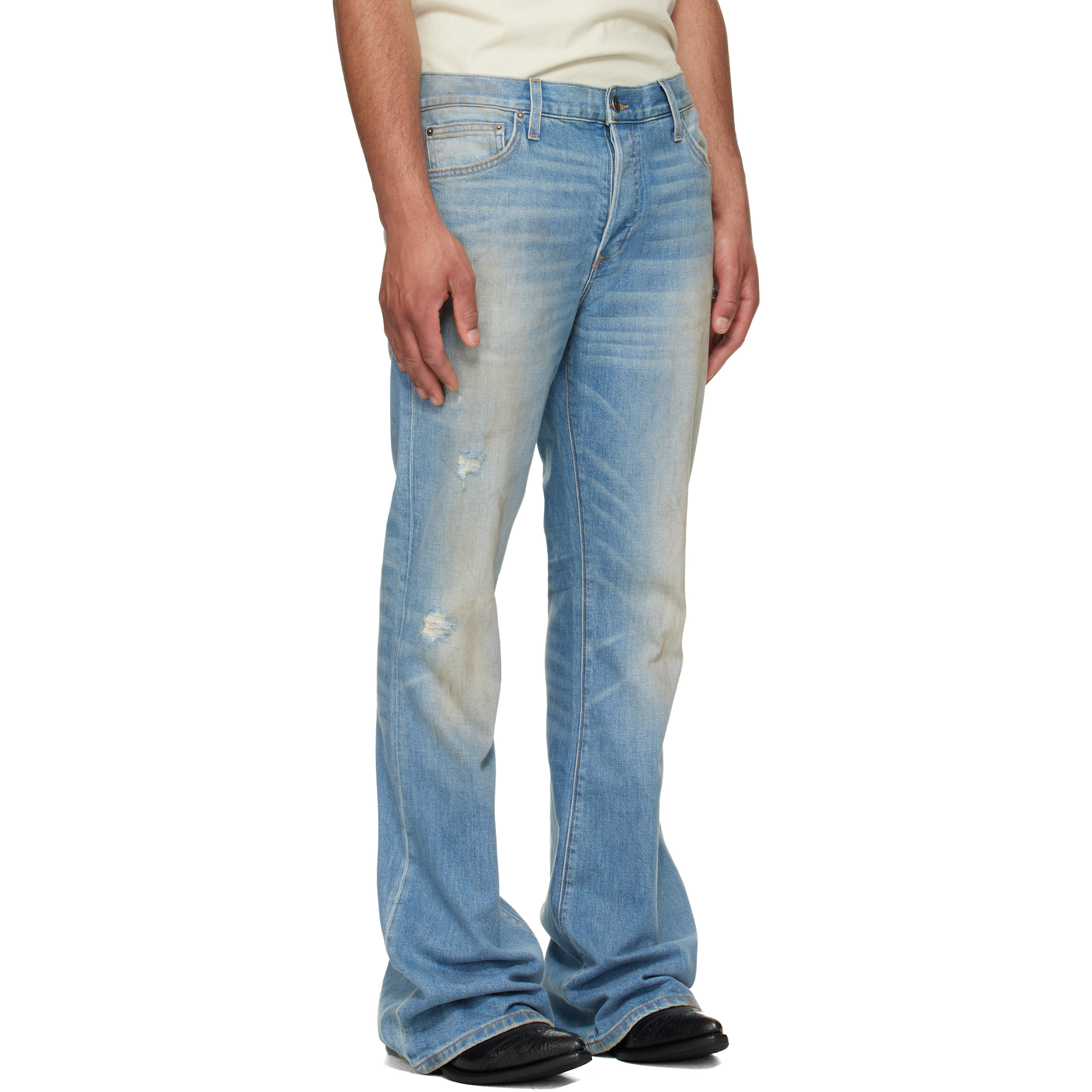 Blue Jimmy Sioux Stretch Flare Jeans