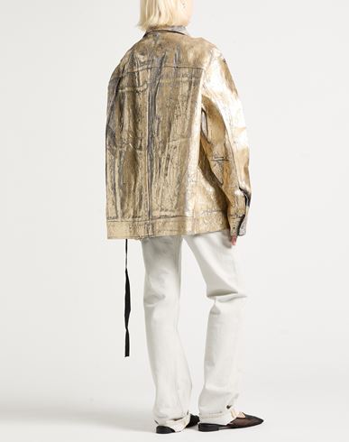 Woman Denim outerwear Gold Size S Cotton