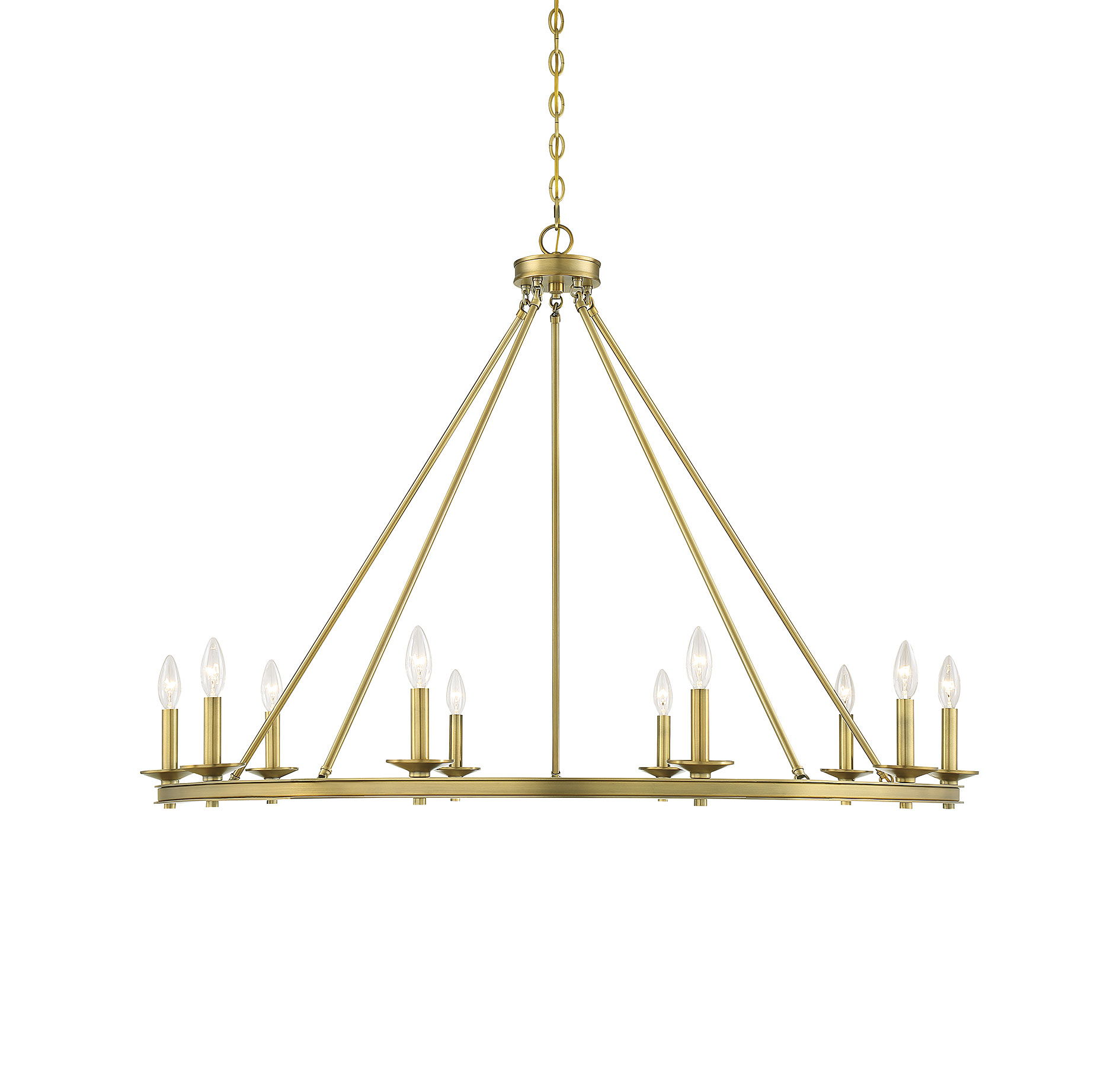 Savoy House Middleton 10-Light Chandelier in Warm Bras