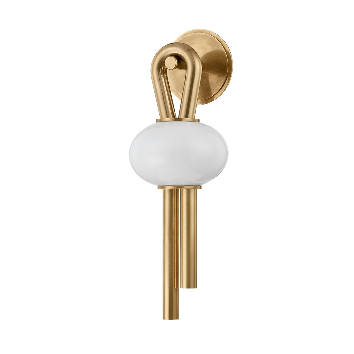 Vintage Brass LED Wall Sconce from the Ala Collection