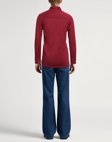 Man Shirt Burgundy Size 40 Organic cotton