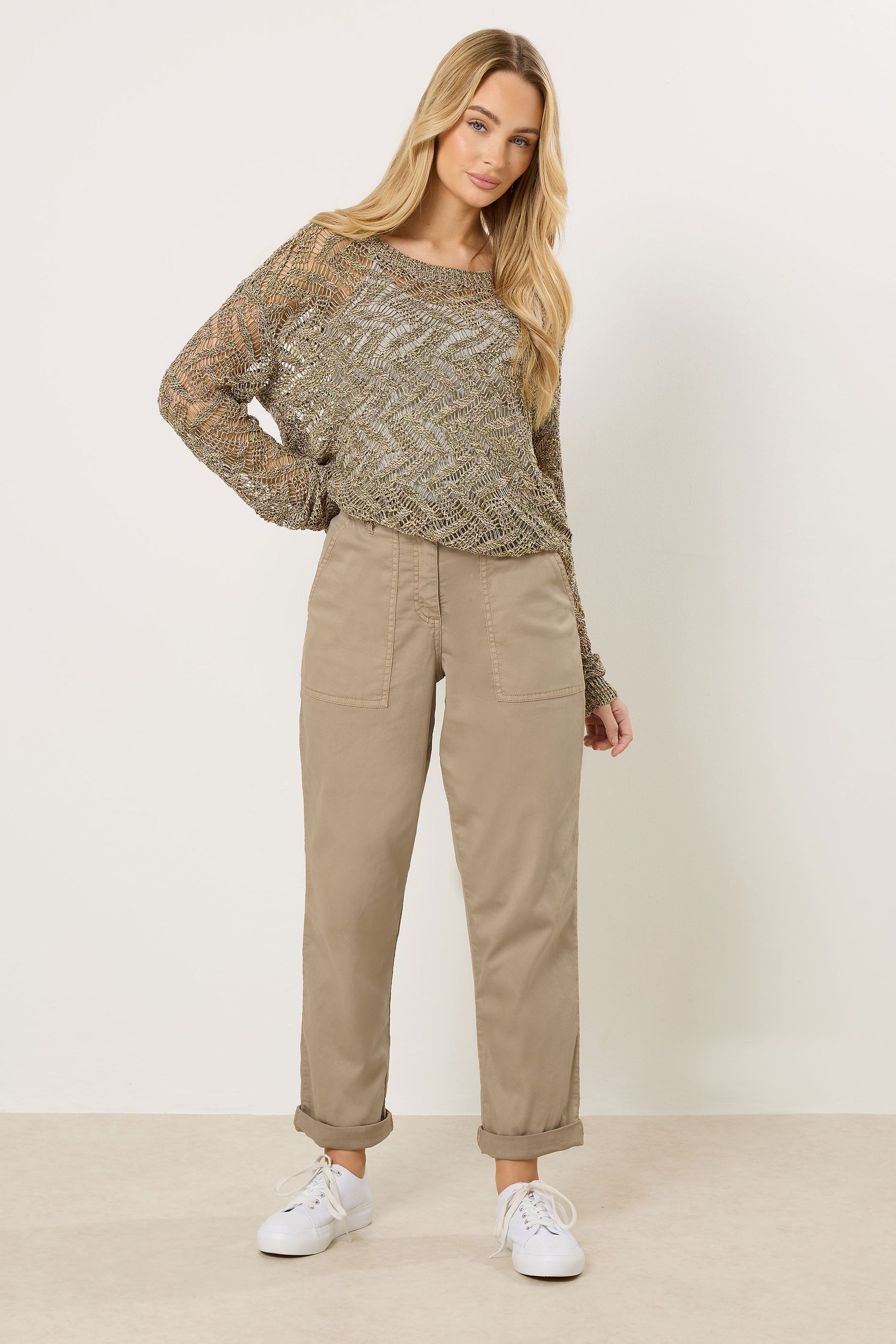 M&co Tapered Carpenter Trousers In Natura