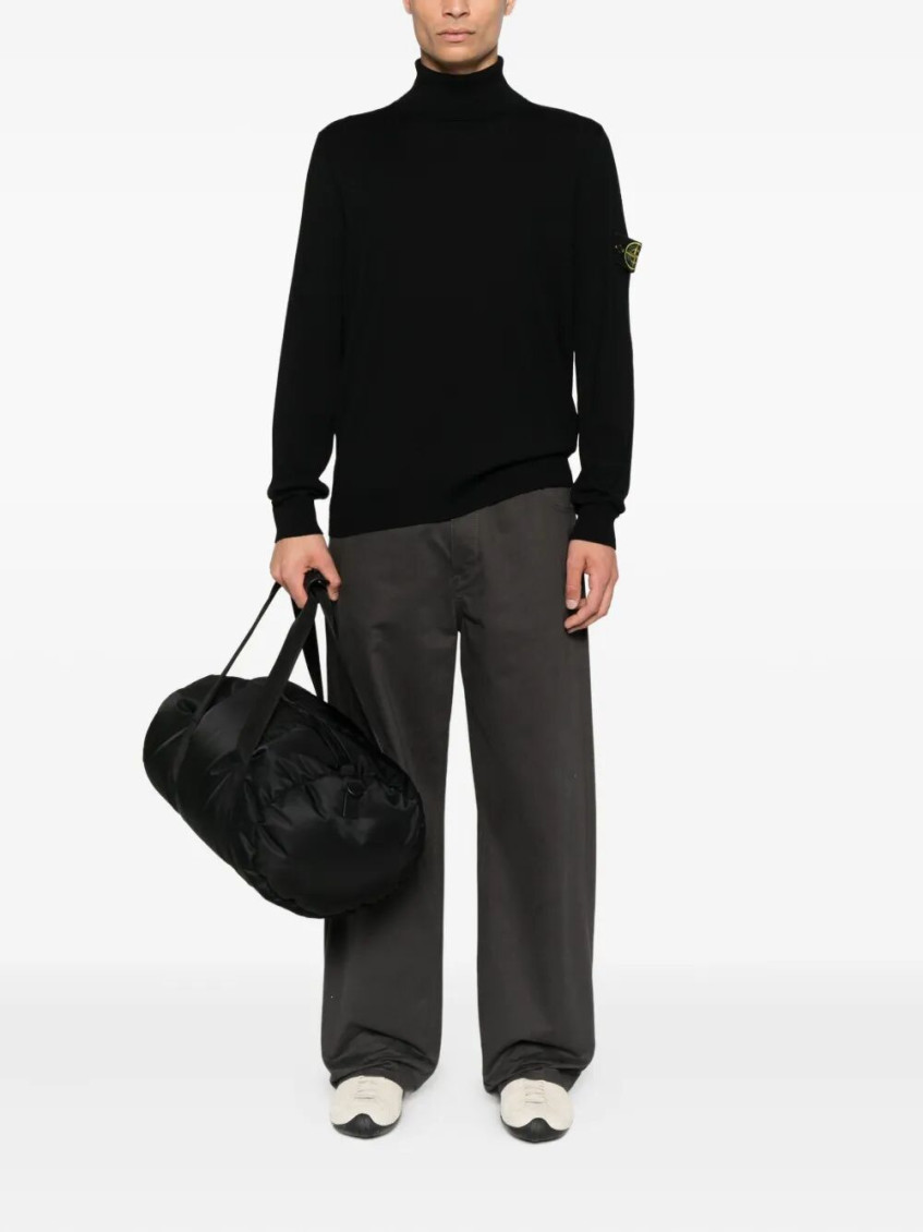 Ribbed Wool Turtleneck Sweater