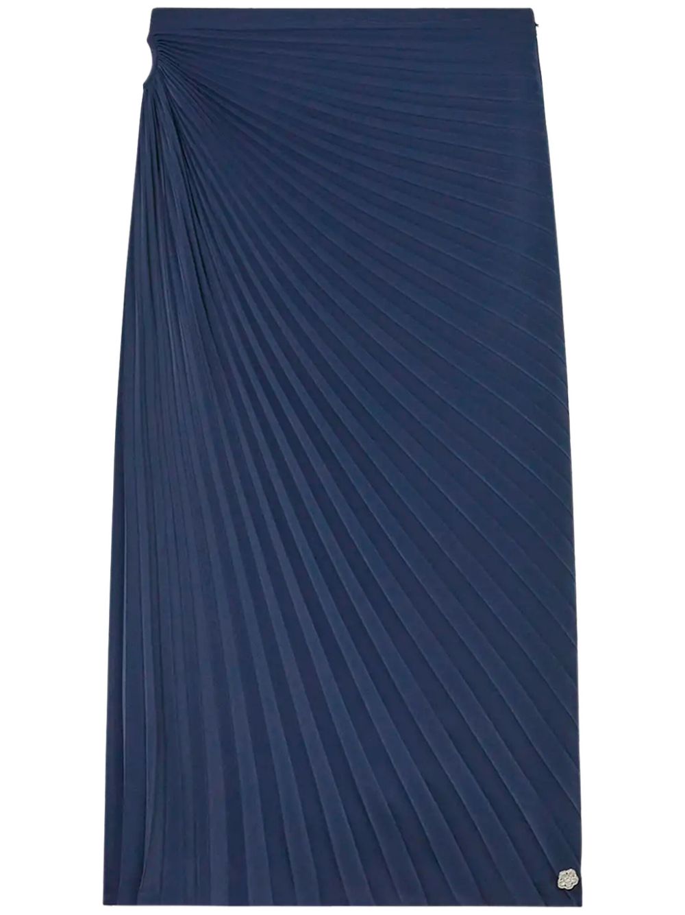 Sunray-pleated midi skirt - Blue
