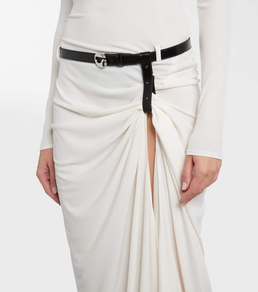 Belted draped gown