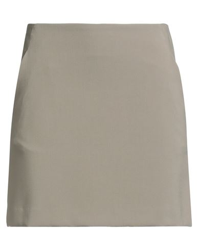 Woman Mini skirt Grey Size 8 Polyester, Viscose, Elastane