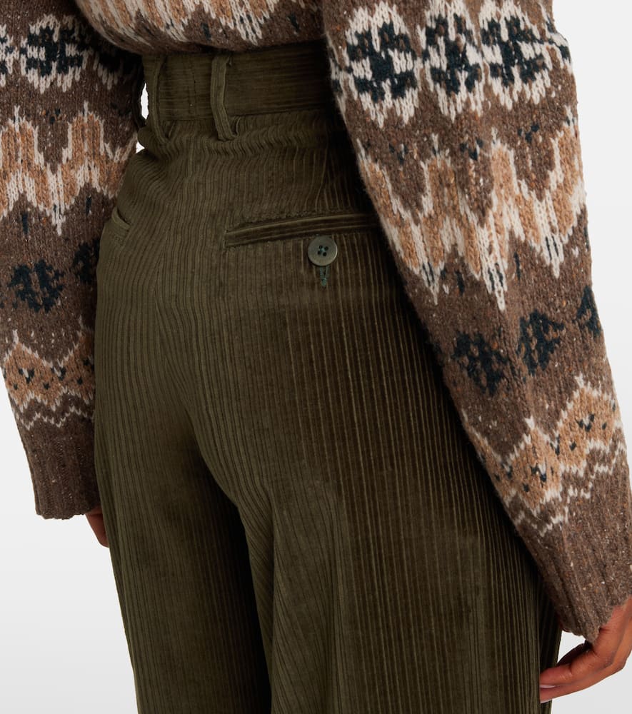 Dash cotton corduroy barrel-leg pants