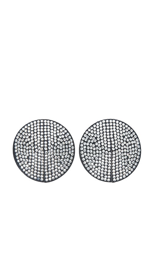 BLUEBELLA Zenn Nipple Pasties in Black,Metallic Silver