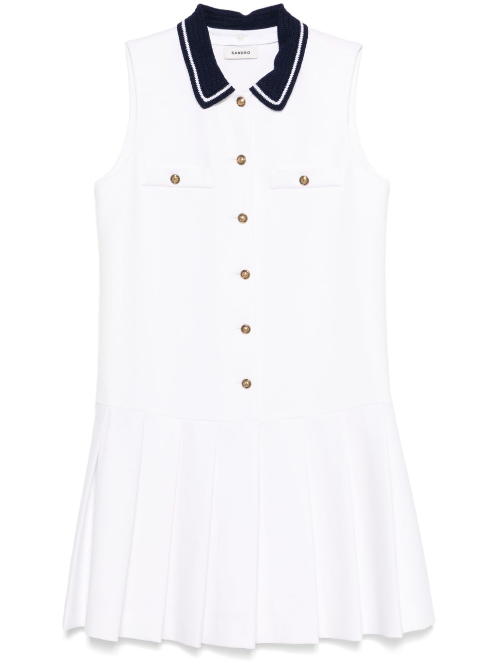 Pleated Mini Dress