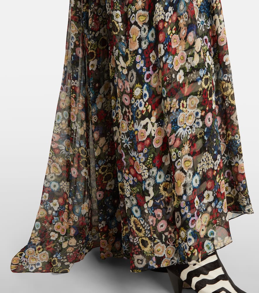 Edgar floral silk tulle maxi dress