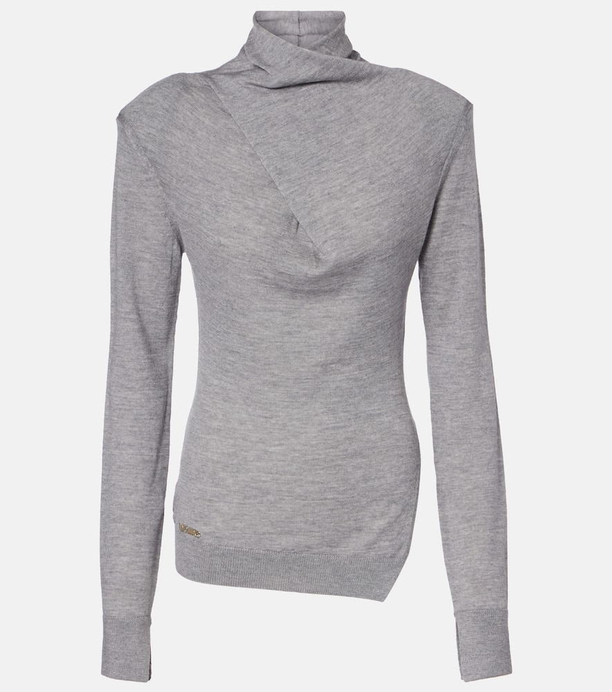 Virgin wool turtleneck sweater