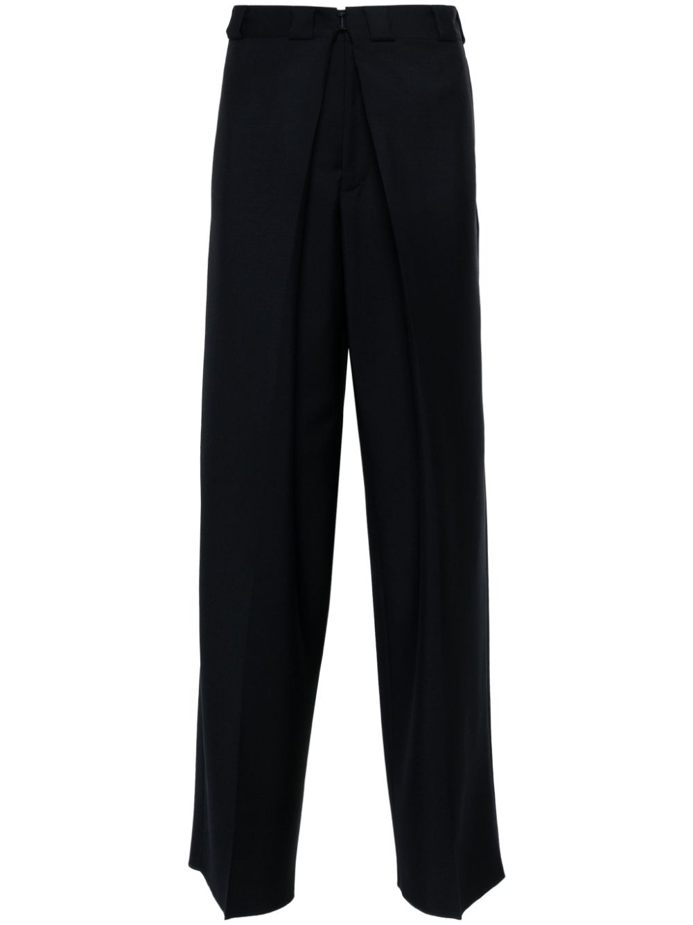 Tailored straight-leg trousers - Blue