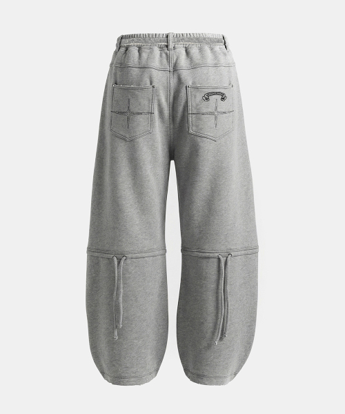 Destroyed Raw-Edge Joggers