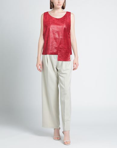 Woman Top Red Size M Polyester, Elastic fibres