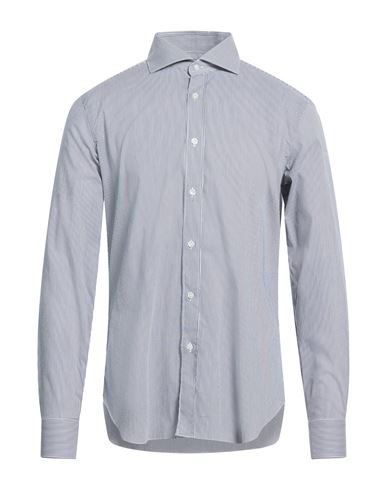 Man Shirt Midnight blue Size 17 Cotton, Polyamide, Elastane