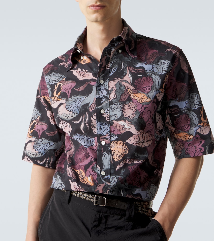 Floral cotton bowling shirt