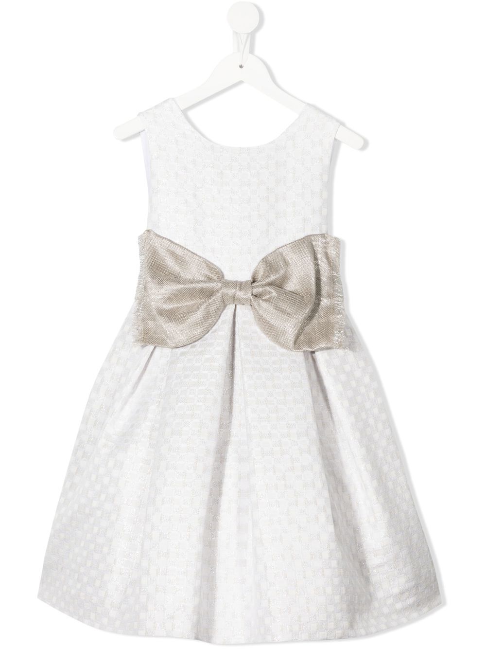 Jacquard A-line dress - White
