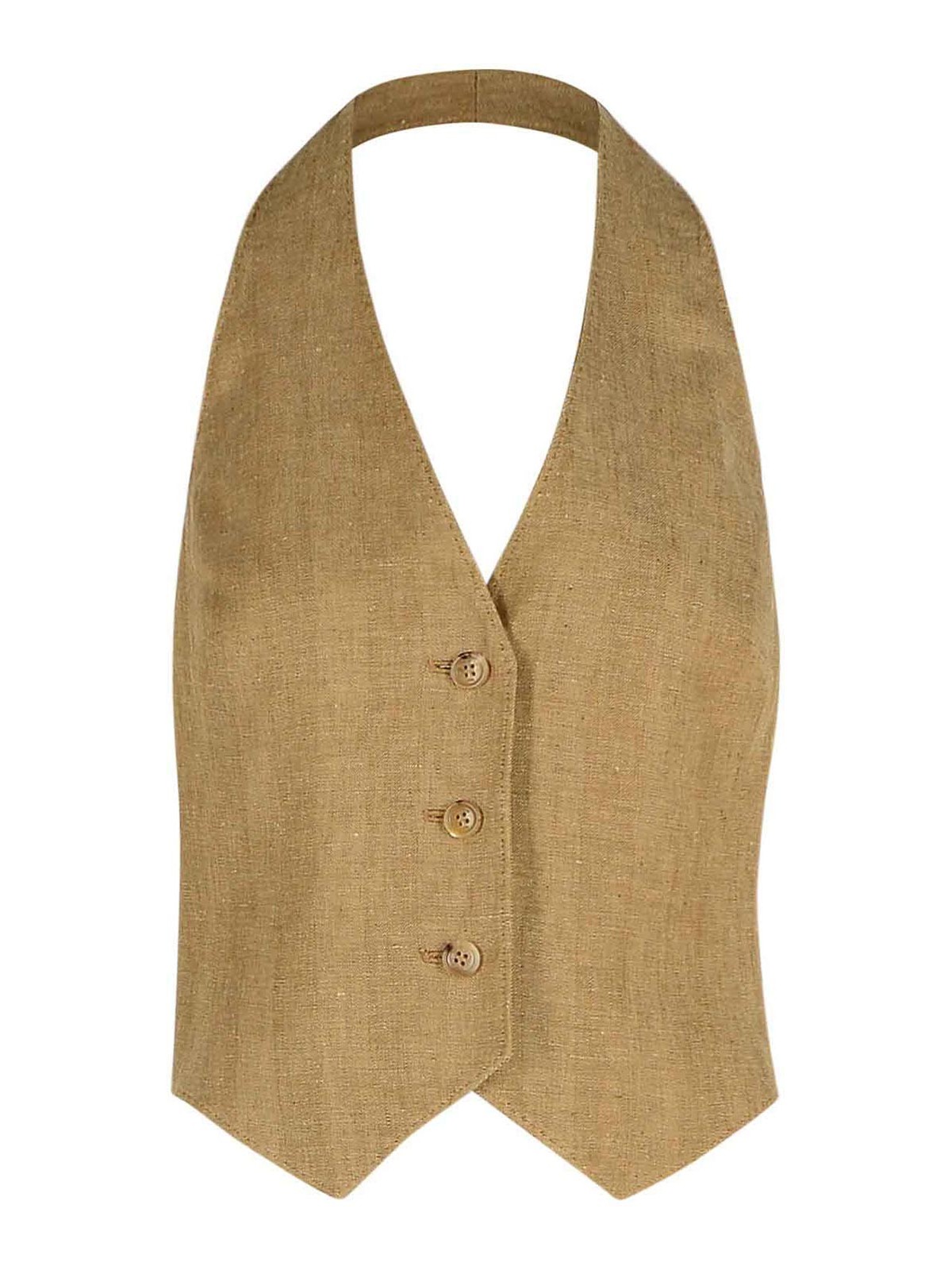 Sauro Beige Linen Vest