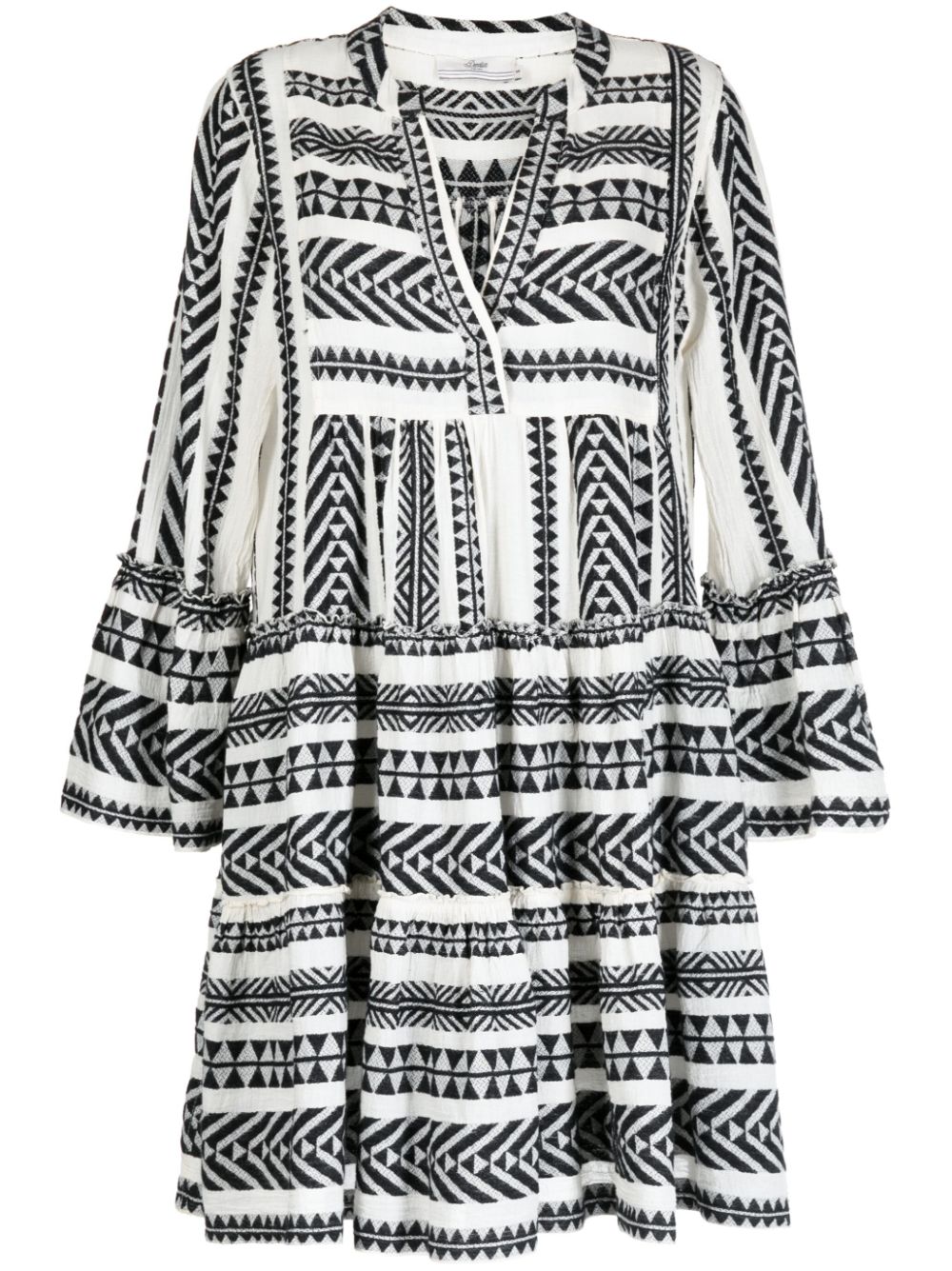 Ella graphic-print dress - Black