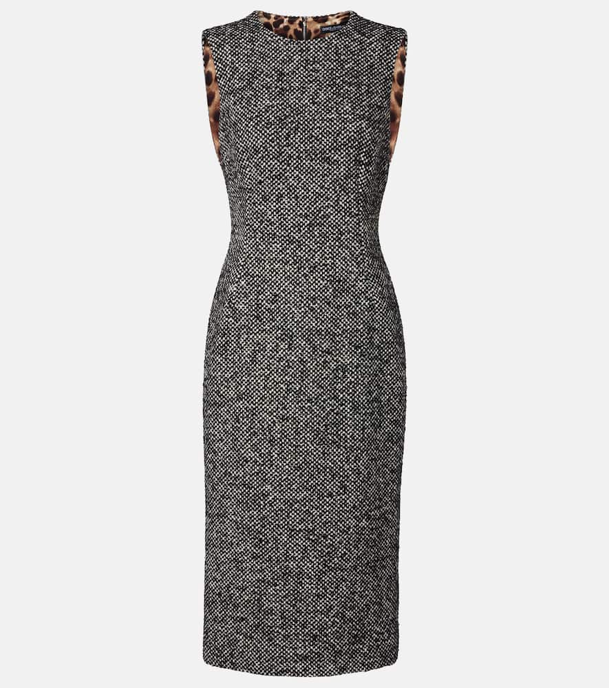Checked midi dress