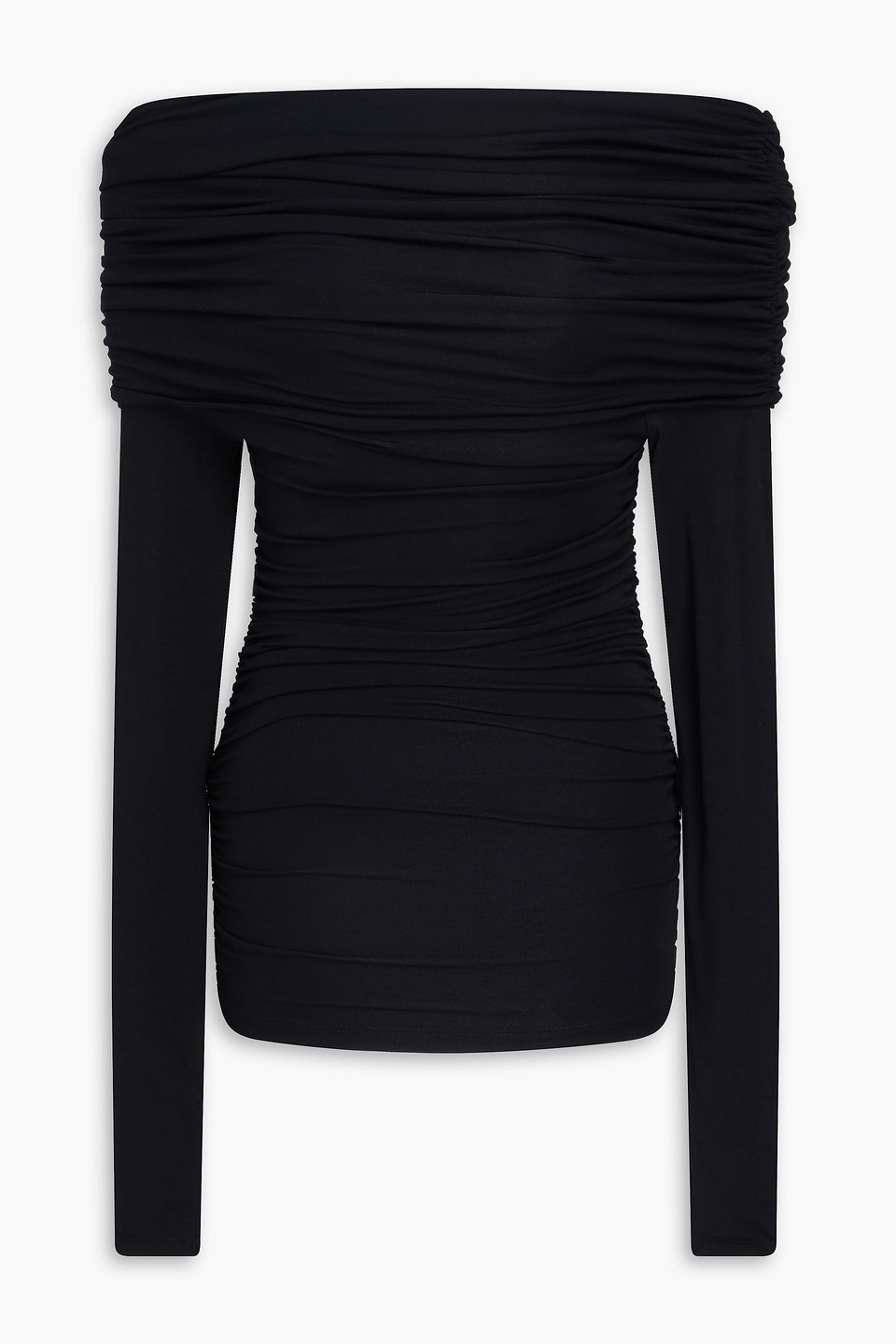 Luca off-the-shoulder stretch-modal jersey top - Black - L