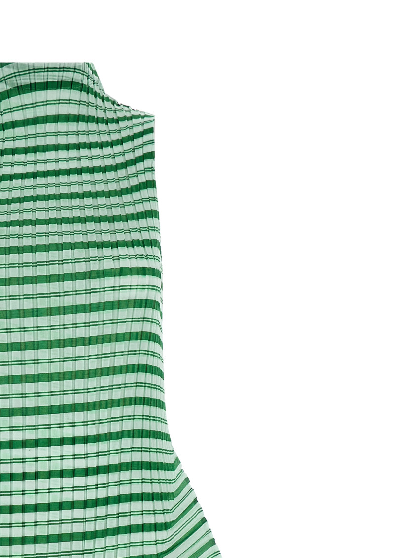 Generic Stripes (machine Pleats) Dress