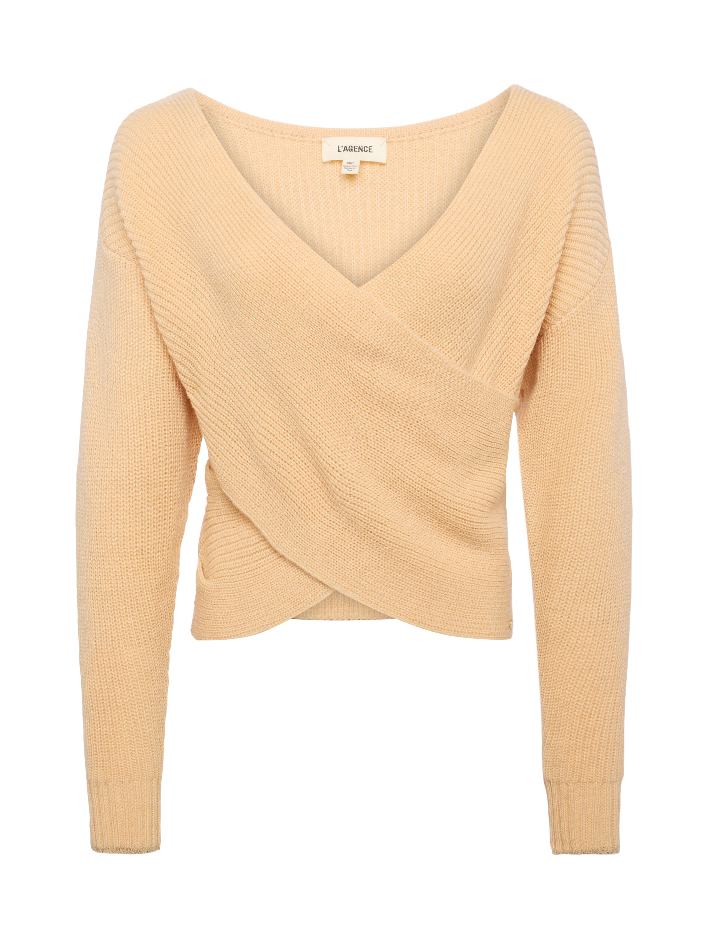 Antonella Crossover Sweater In Warm Sand