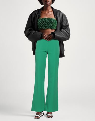 Kocca Woman Pants Green Size 6 Polyester, Elastane
