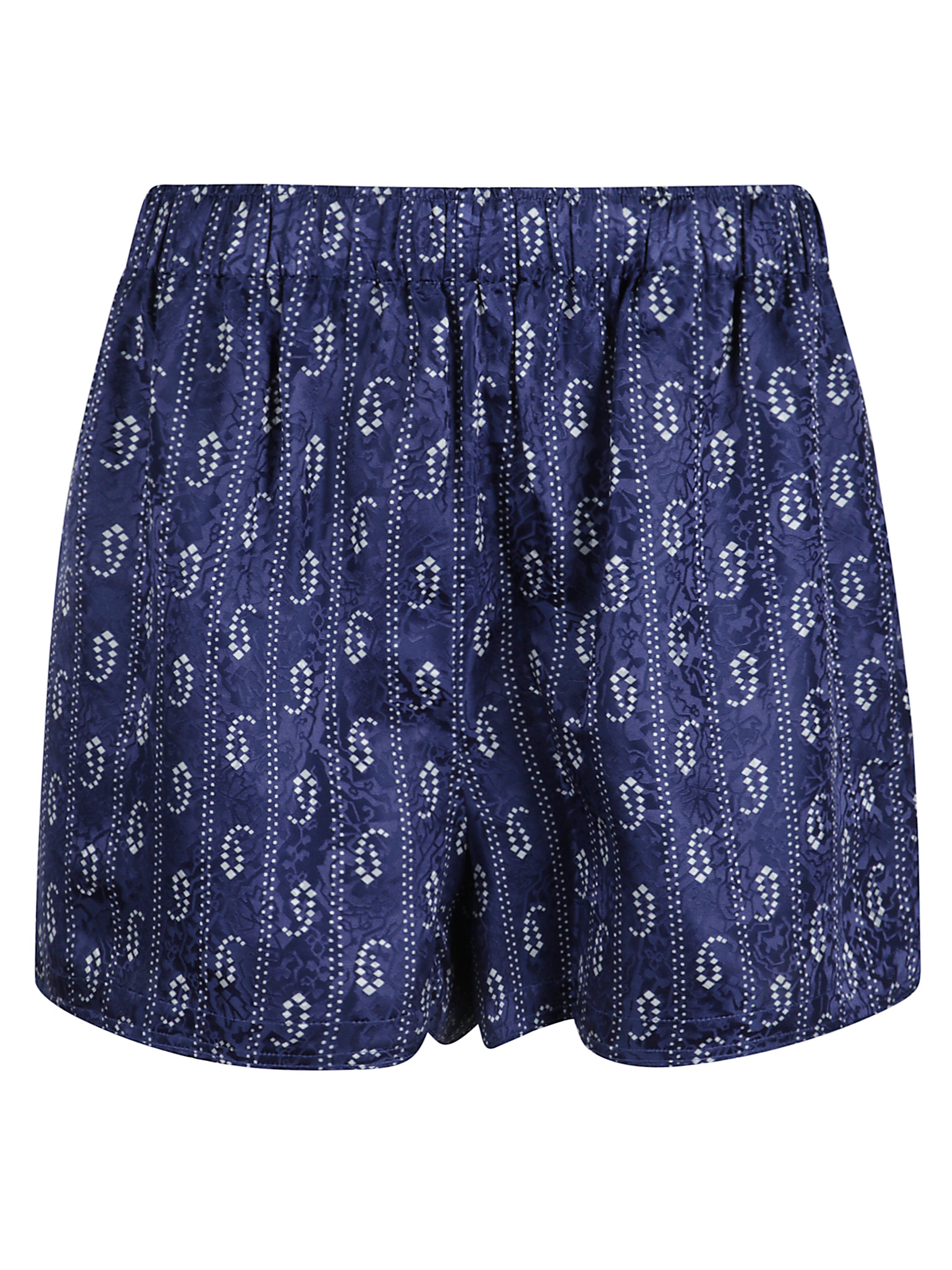 Sophisticated Silk Shorts with Artistic Pattern