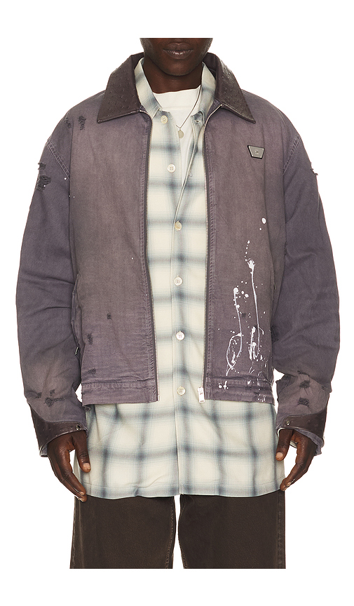 MISBHV 1997 Paint Splatter Canvas Work Jacket in Charcoal. - XL/1X also in L