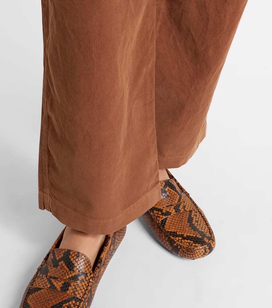 Gail high-rise cotton straight pants