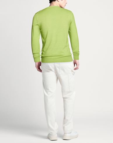 Man Sweater Lime green Size 42 Merino Wool
