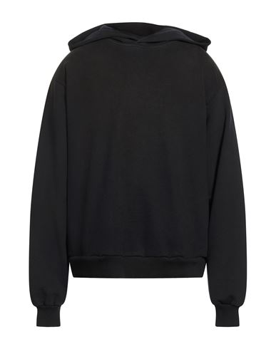 Man Sweatshirt Black Size S Cotton, Polyester