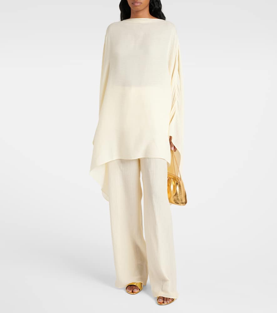 Zoagli cotton and silk-blend straight pants