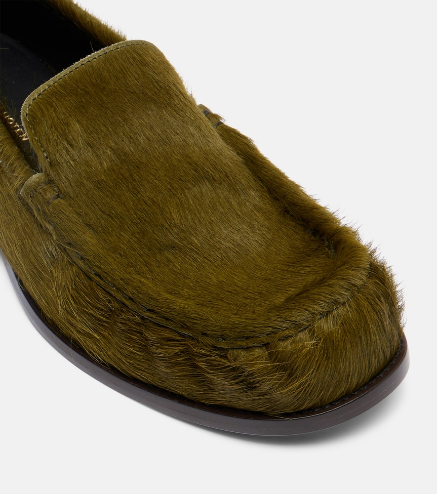 Calf hair loafers