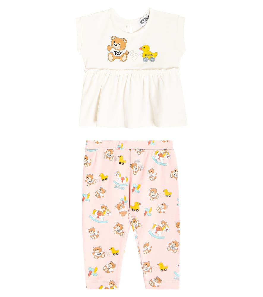 Moschino Kids Baby set of 3 cotton jersey bodysuits