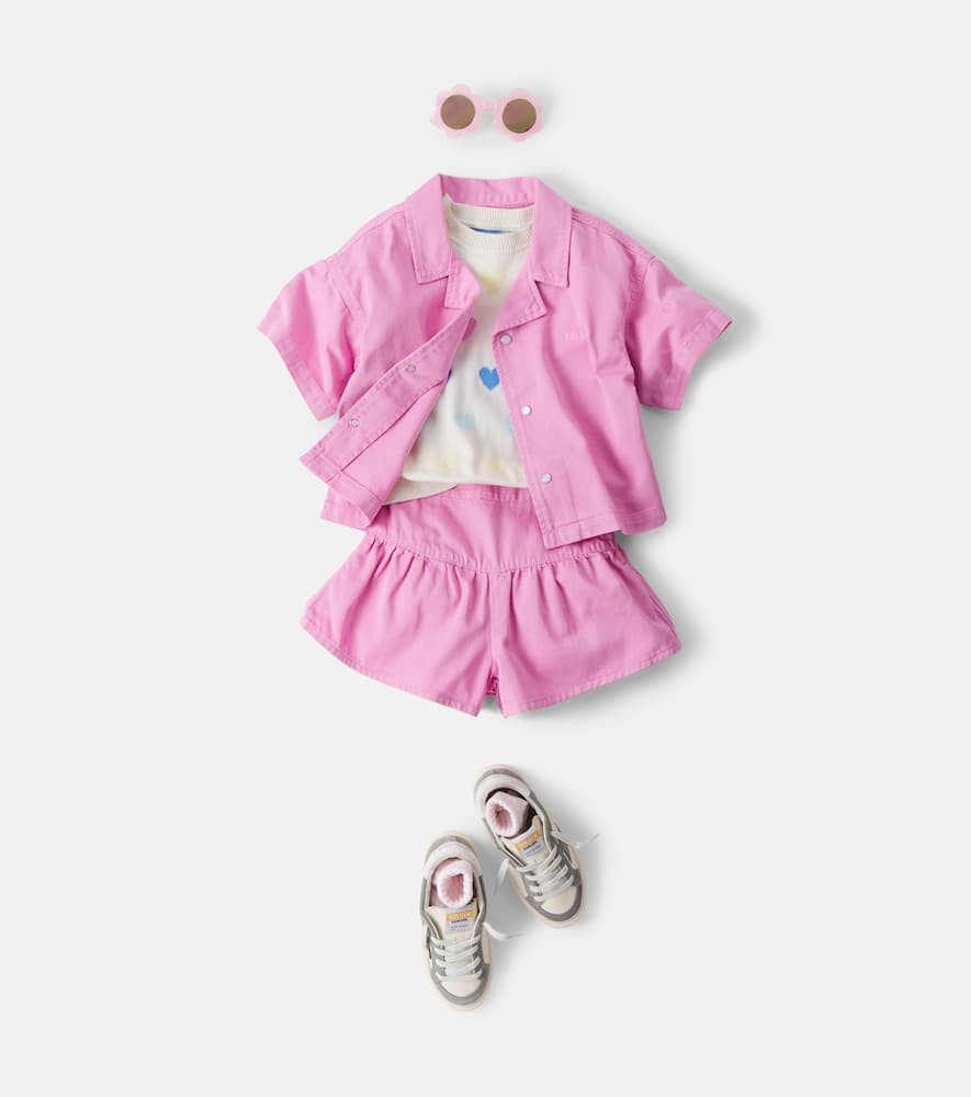 Bellis denim shirt and shorts set