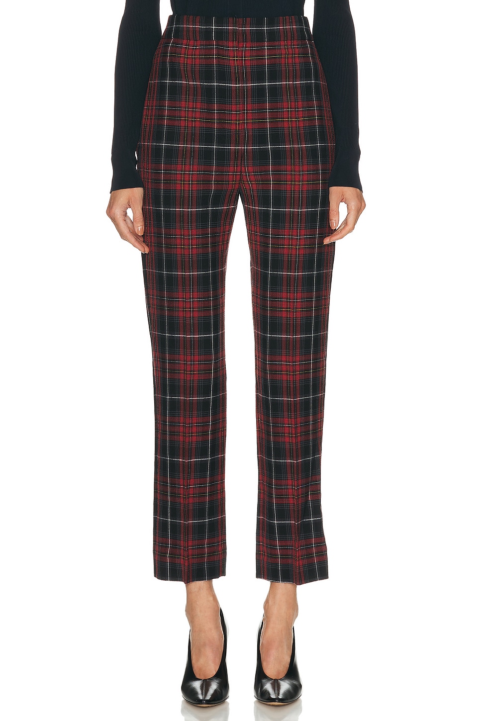 Burberry Hebe Trouser in Poppy IP Check - Red. 2 also