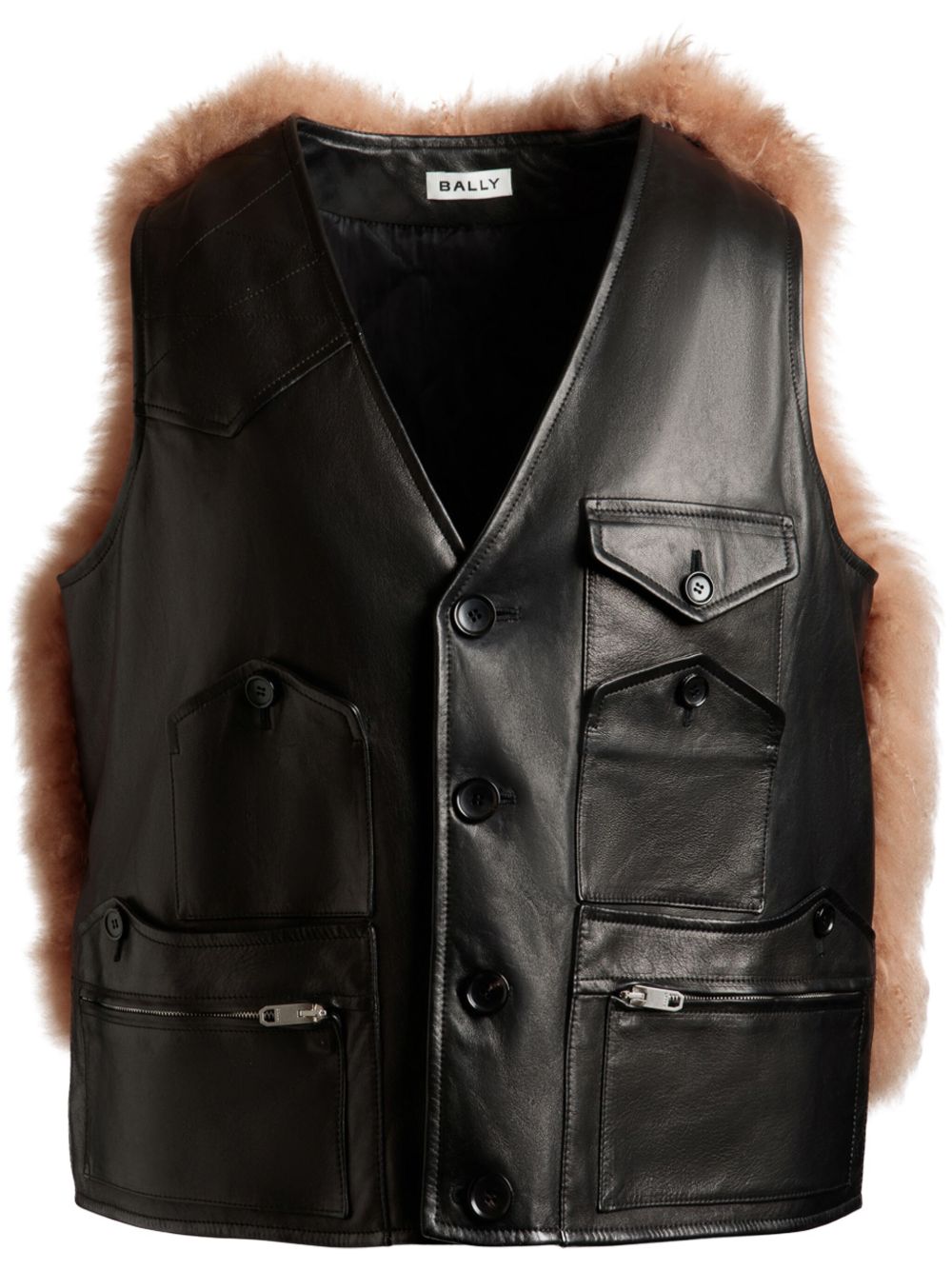 Panelled vest - Black