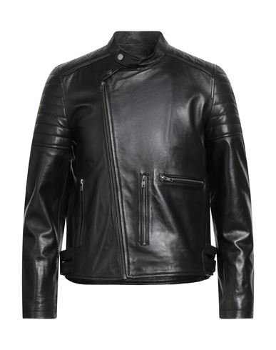 Man Jacket Black Size 38 Sheepskin