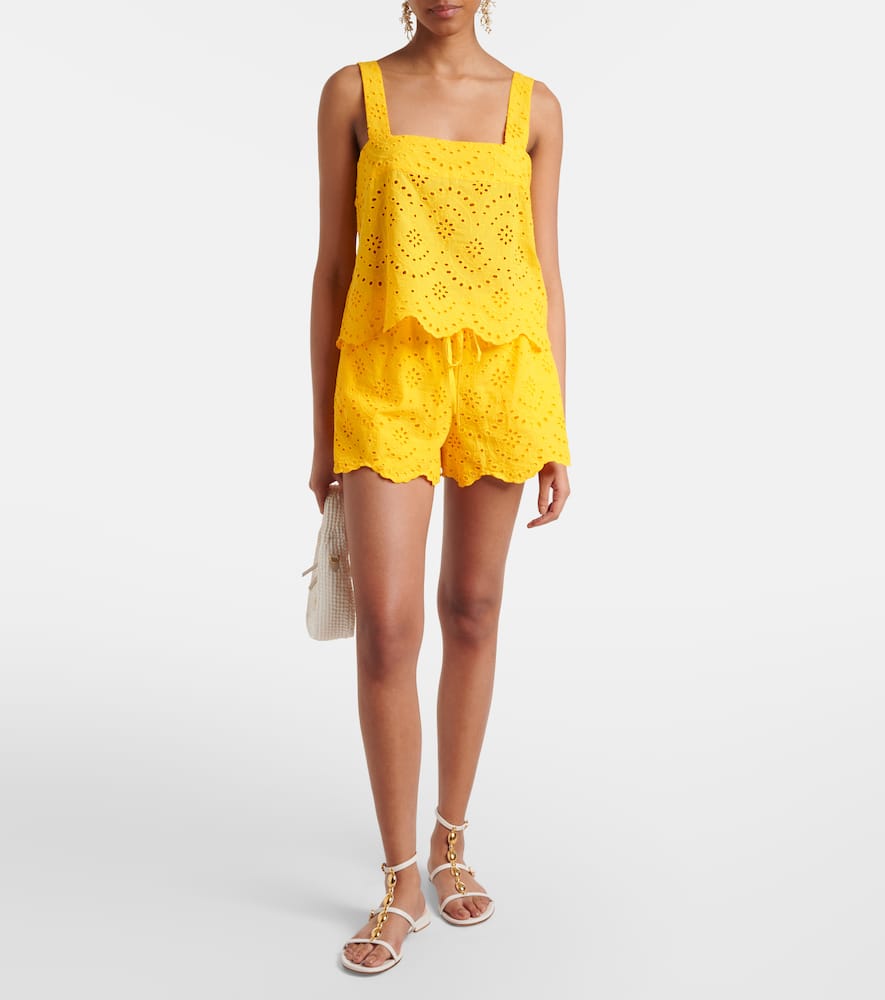 Broderie anglaise cotton shorts