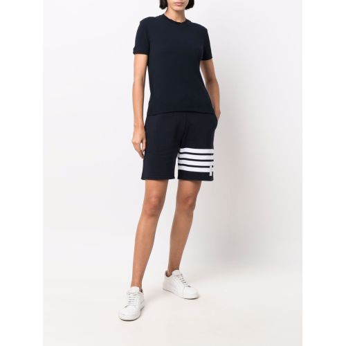 Four-bar stripe track shorts - Blue