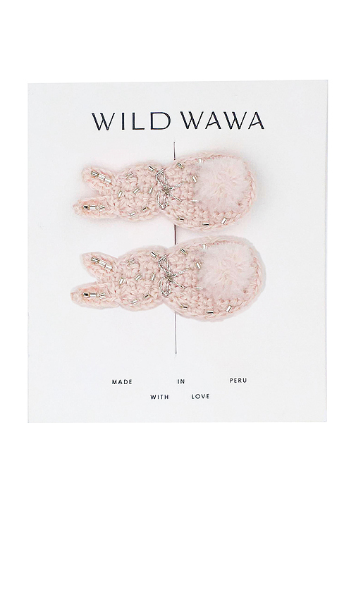 Wild Wawa Kids Crochet Clip Set en Pink