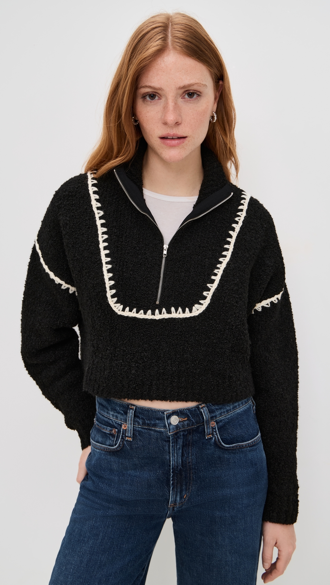Cropped Hampton Sweater Black