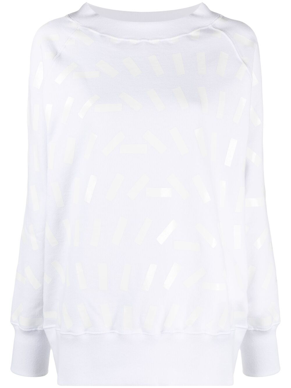 Tape print sweatshirt - White