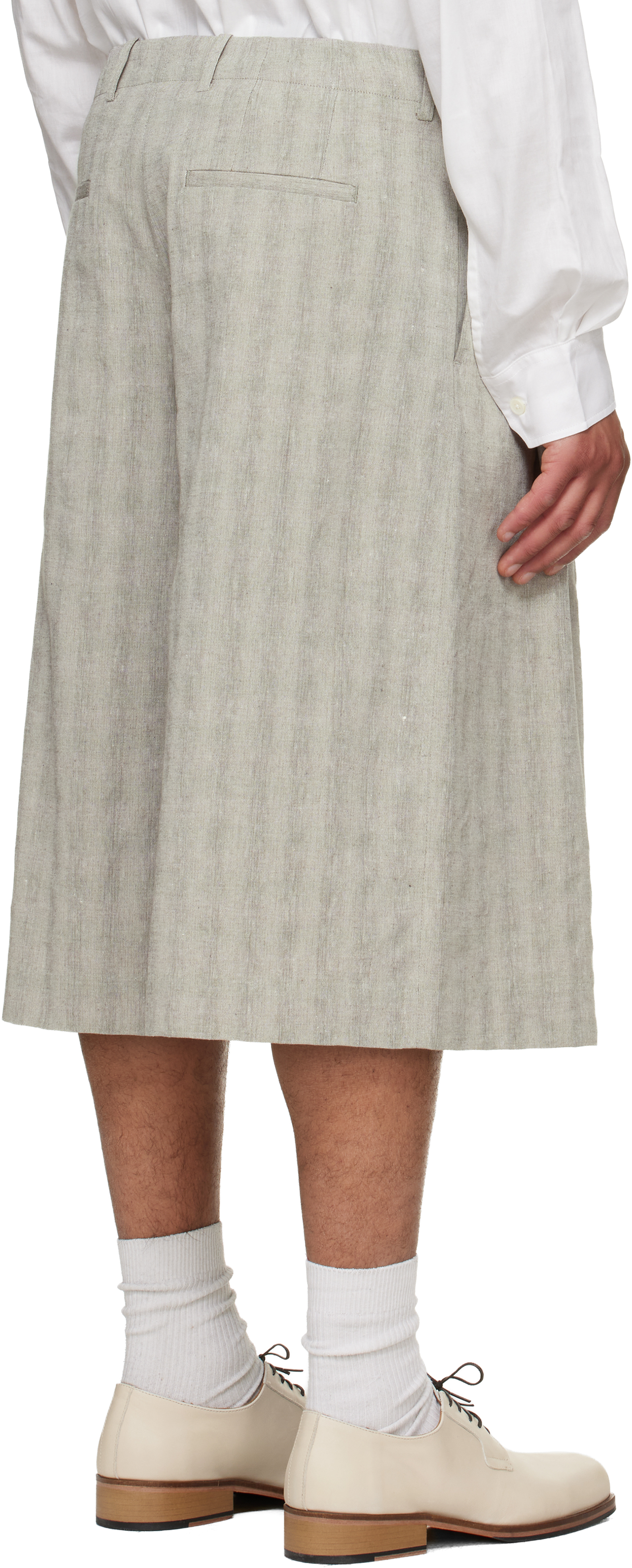 Gray Split Shorts