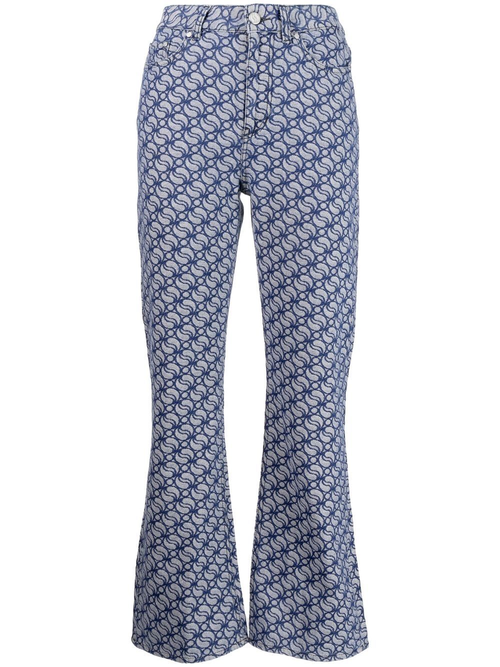 Pattern denim jeans - Blue