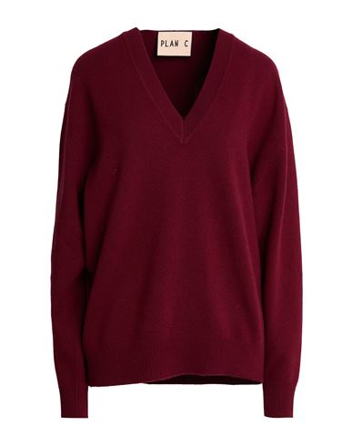Woman Sweater Burgundy Size 10 Wool, Cashmere