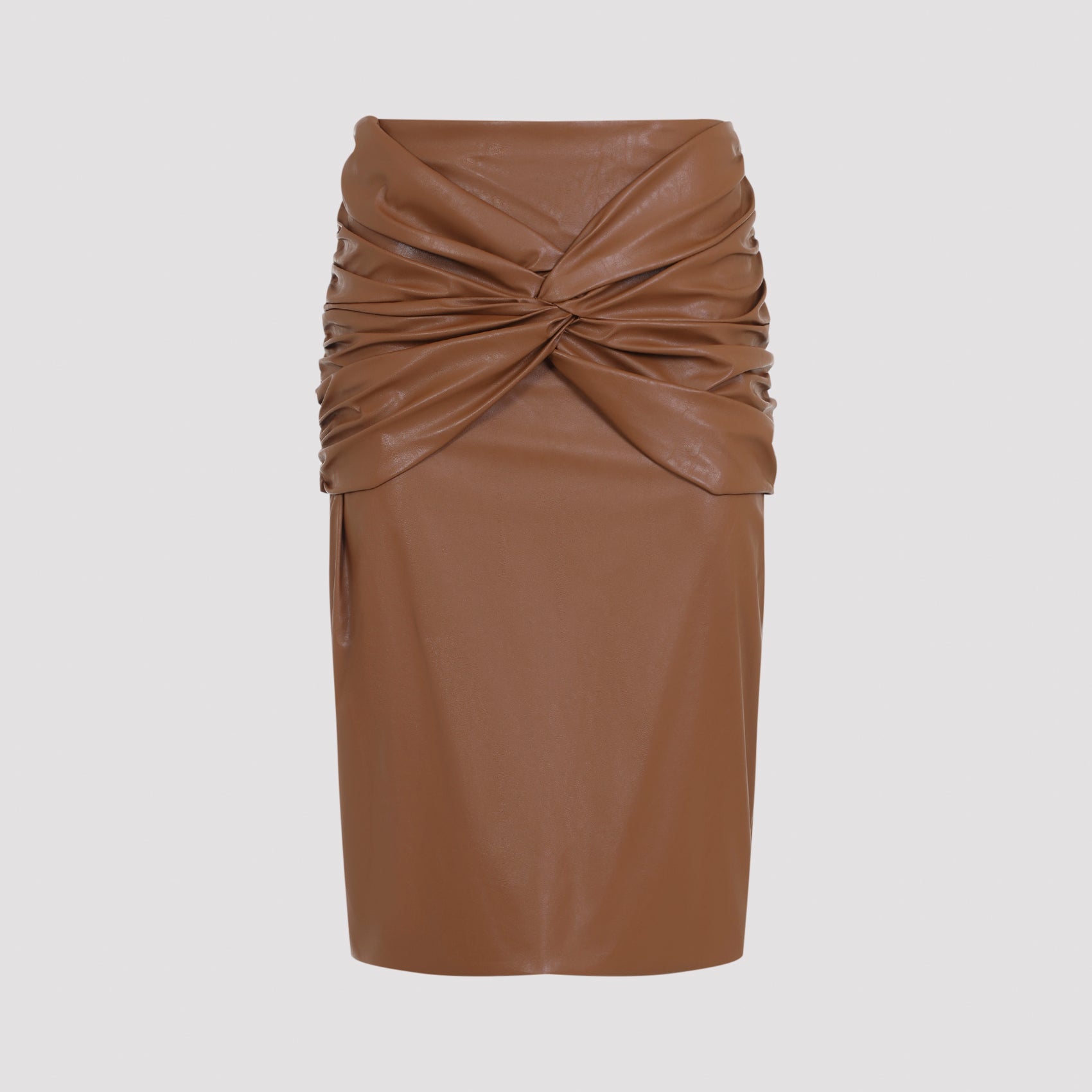 Eco Leather Midi Skirt
